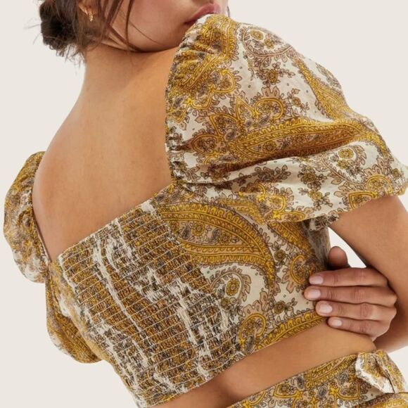 MINKPINK Sweetheart Paisley Crop Top – S - Picture 2 of 8